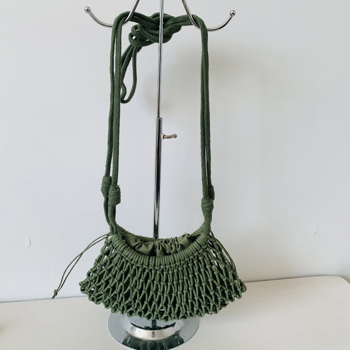 Hand-knotted tote bag with adjustable shoulder strap Kalsten
