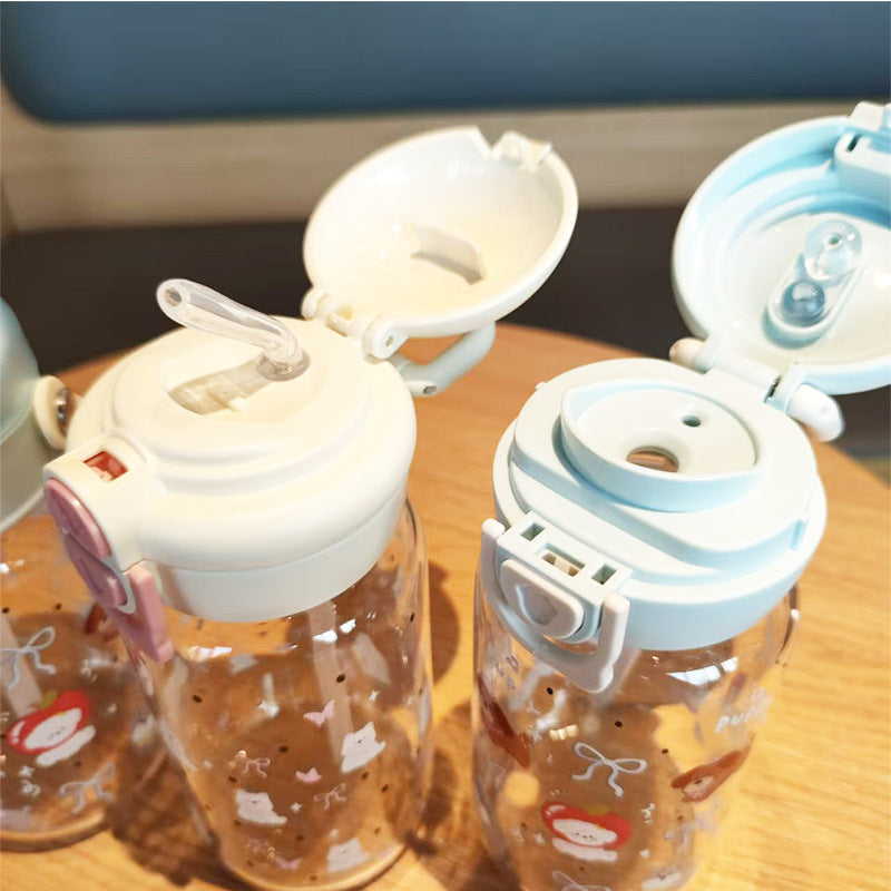 Ladies creative water bottle with integrated silicone carrying loop Kalsten