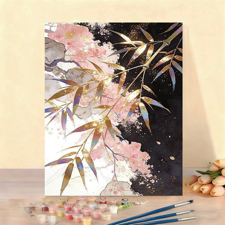 Elegant Floral Paint by Numbers Canvas Art Kit Kalsten