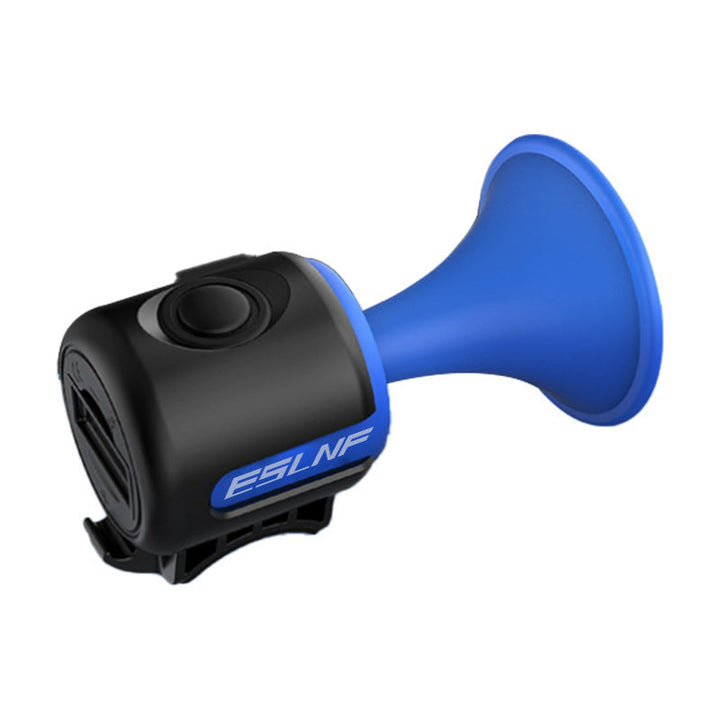 rechargeable high-decibel electric bicycle horn with trumpet-style mount and splash-resistant housing Kalsten