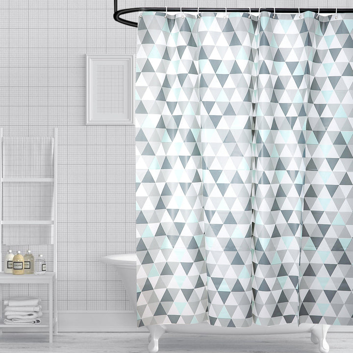 Geometric Triangle Pattern Shower Curtain Kalsten