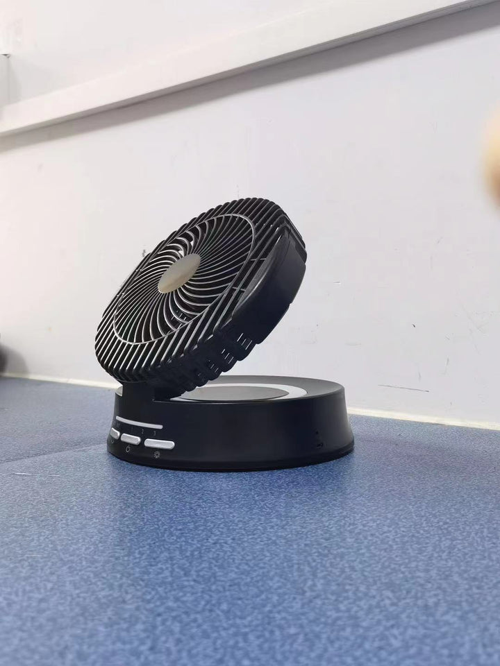 Unisex nan portable oscillating USB desk fan with adjustable tilt three speed silent motor and LED nightlight Kalsten