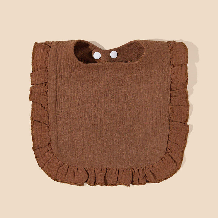 Soft Ruffled Muslin Baby Bib kalsten
