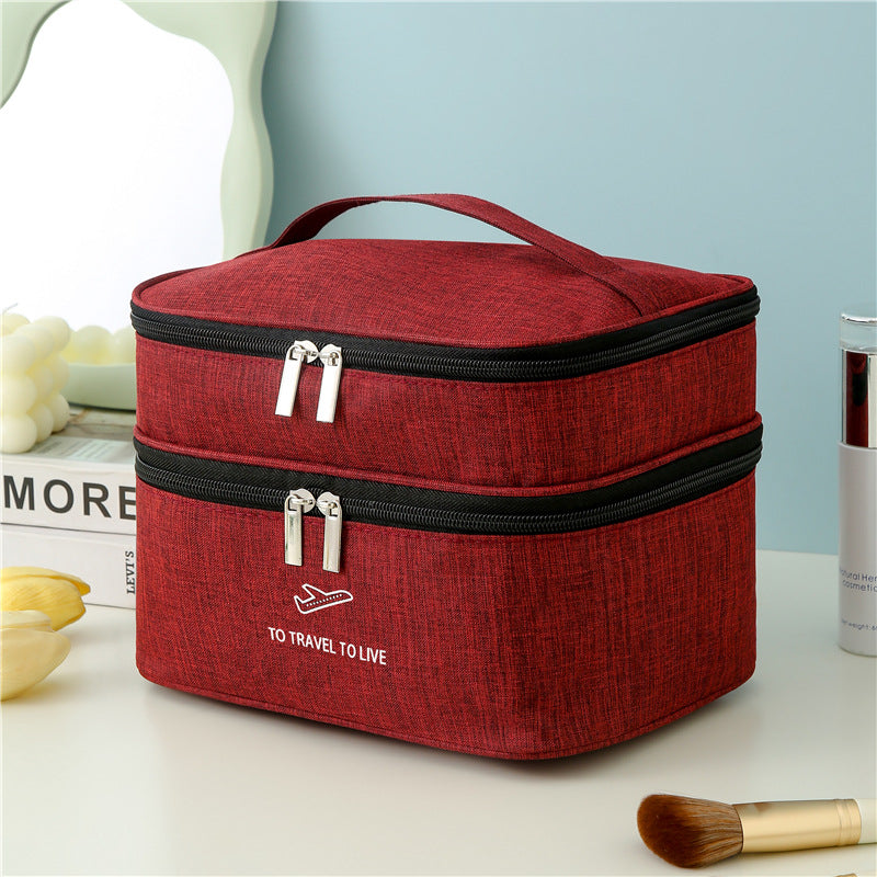 Dual-Layer Travel Cosmetic Organizer Kalsten