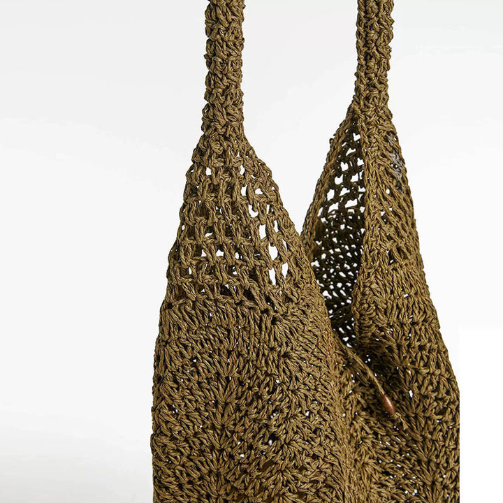Hand-crocheted tote with deep slit Kalsten