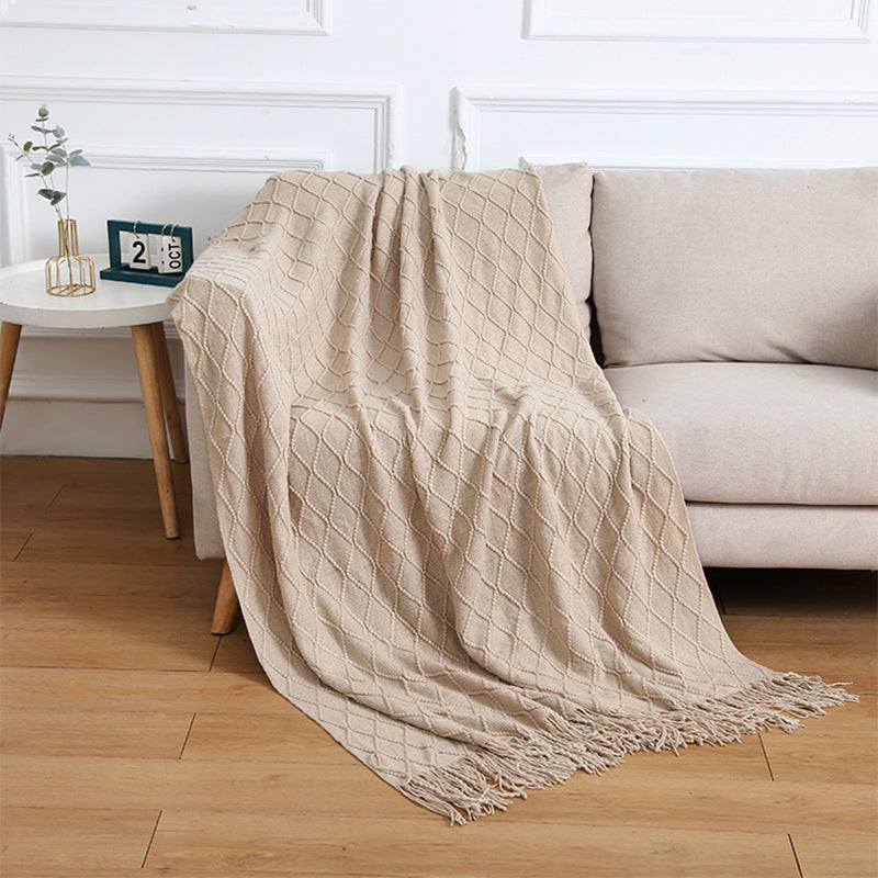 Textured Woven Throw Blanket Kalsten