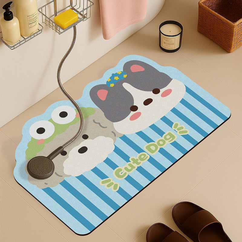 Cute Dog Bath Mat Kalsten