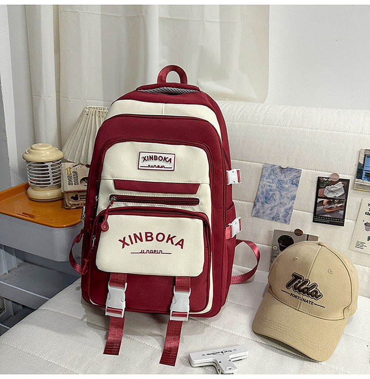 Multi-Compartment Casual School Backpack