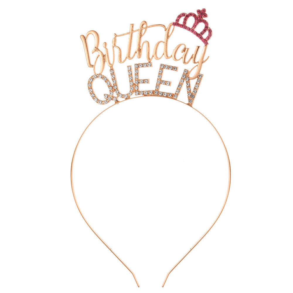 Ladies Glitter Headband with "Birthday Queen" lettering Kalsten