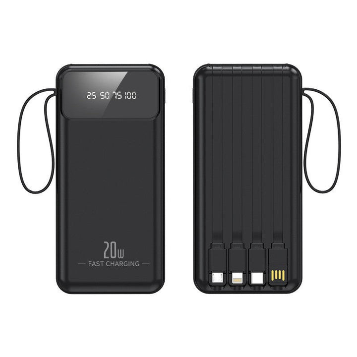 Powerbank with multifunctional charging cables and digital charging display Kalsten