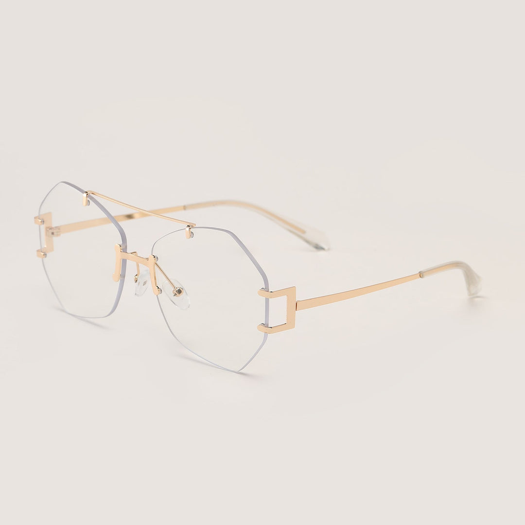 Women's fashionable octagonal sunglasses with delicate metal frame Kalsten