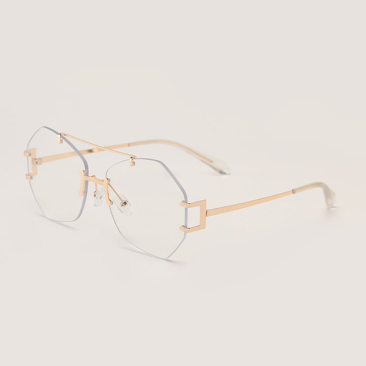 Women's fashionable octagonal sunglasses with delicate metal frame Kalsten