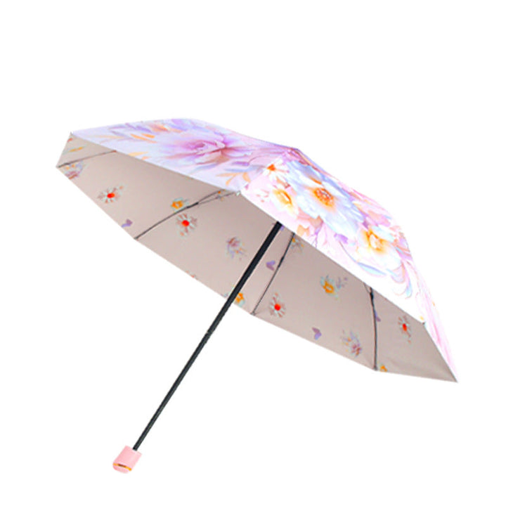 Ladies elegant folding umbrella with floral patterns Kalsten