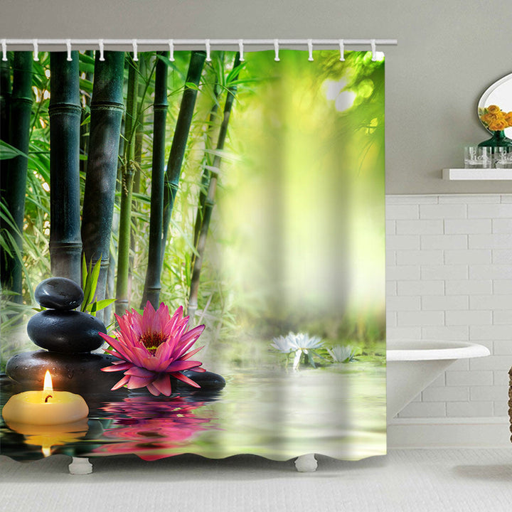 Tranquil Zen Nature Shower Curtain Kalsten
