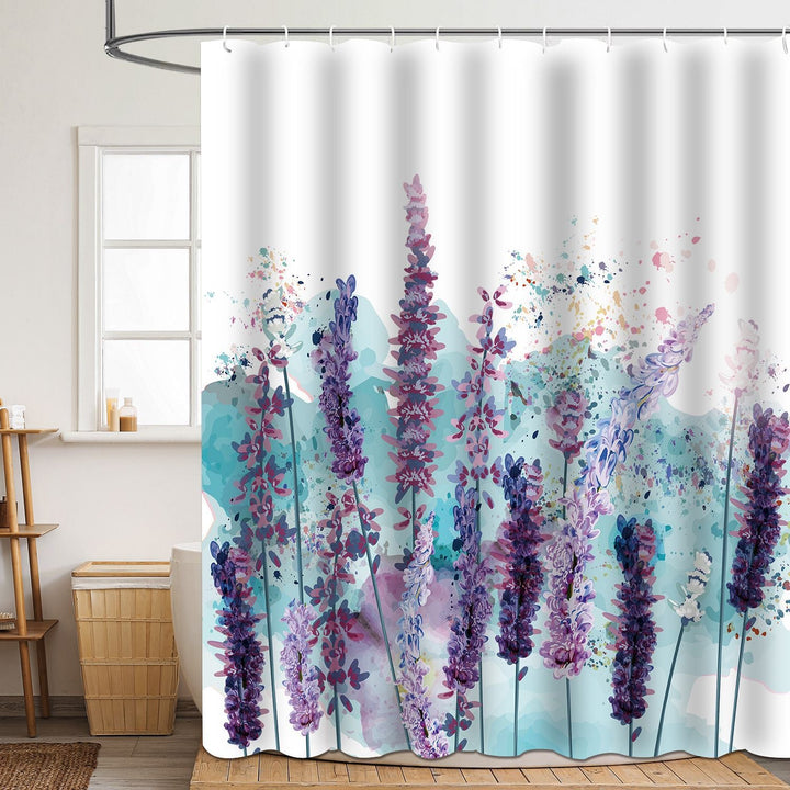 Floral Patterned Bathroom Shower Curtain Kalsten