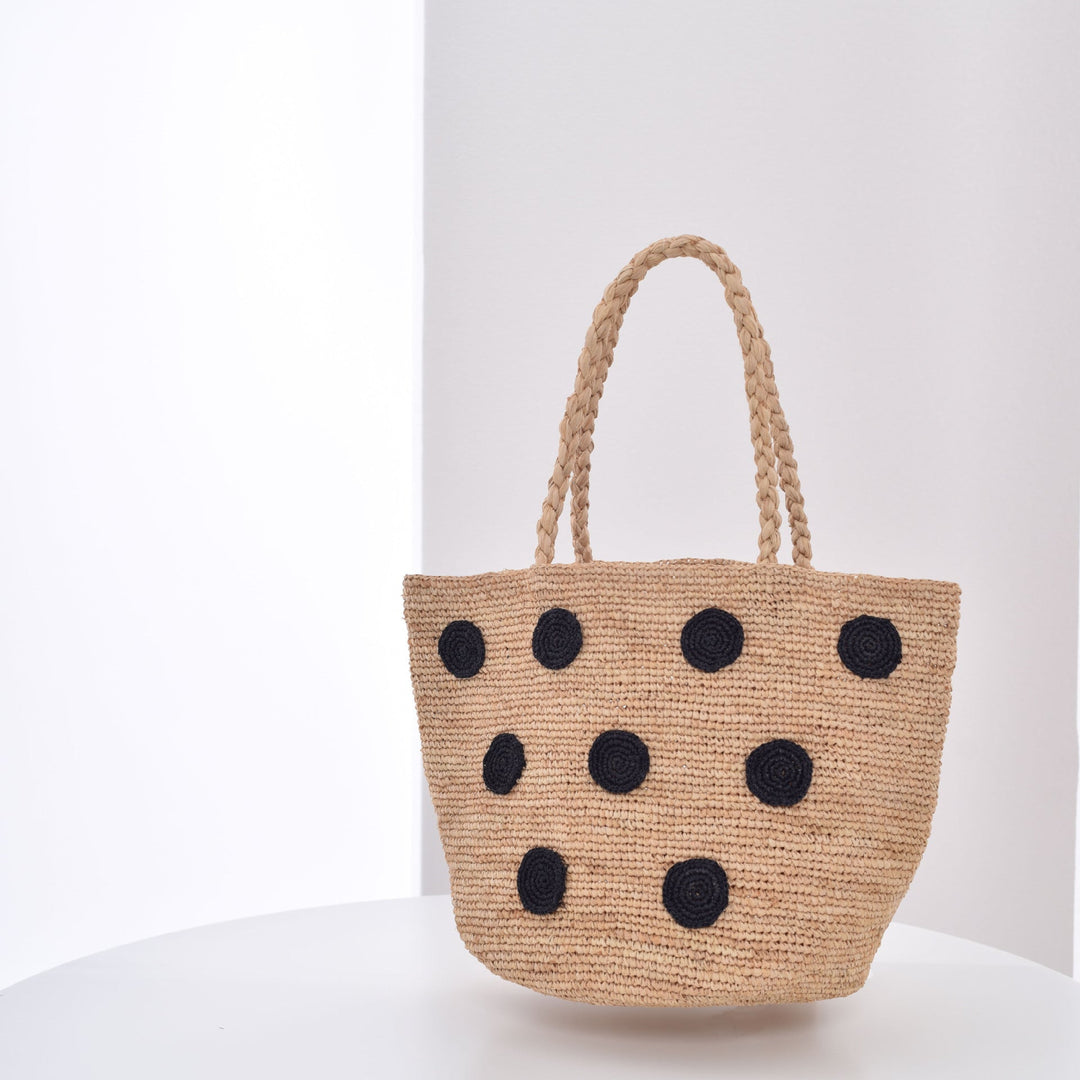 Handcrafted tote bag with colored appliques Kalsten