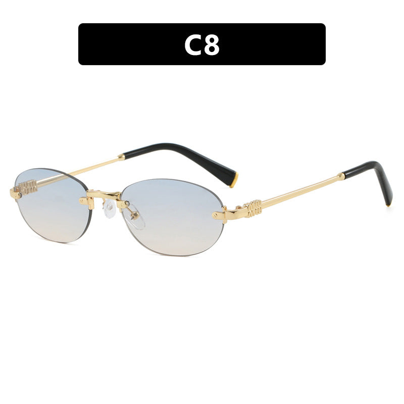 Women's fashion sunglasses with oval frame and elegant accents Kalsten