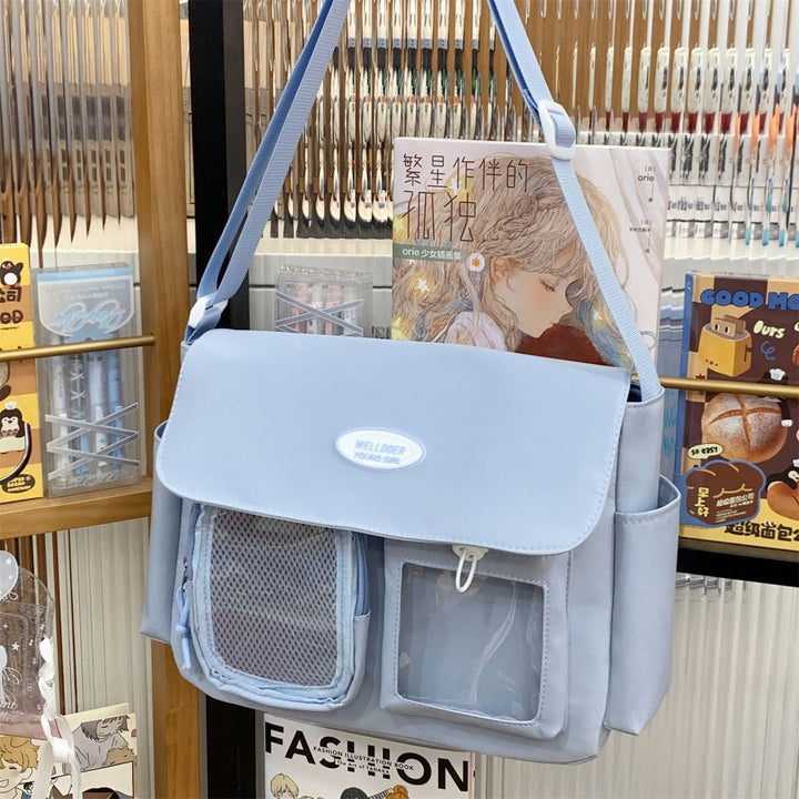 Multi-Pocket Messenger Bag School Backpack