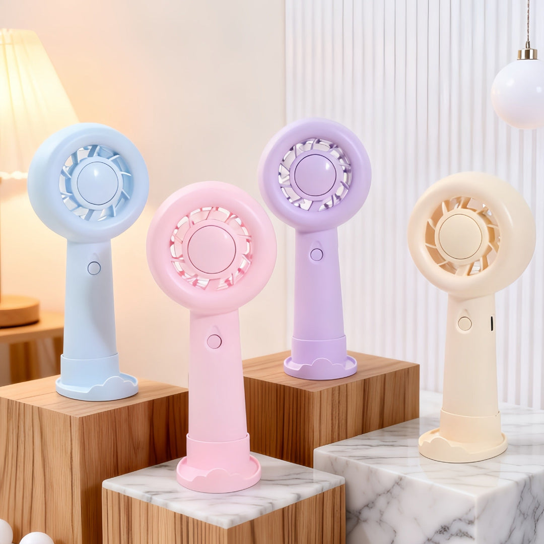 Ladies portable hand fan with gentle airflow and USB charging function Kalsten