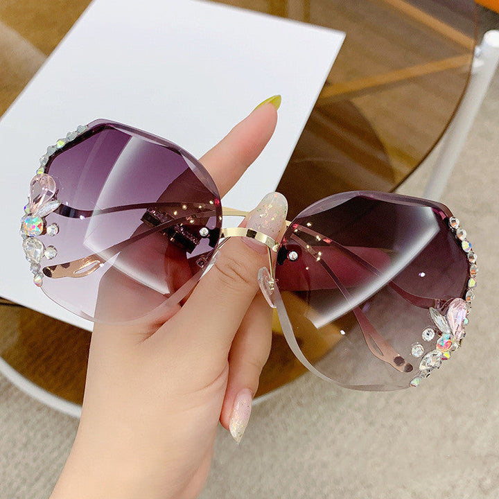 Women's Oversized Sunglasses with Decorative Stones Kalsten