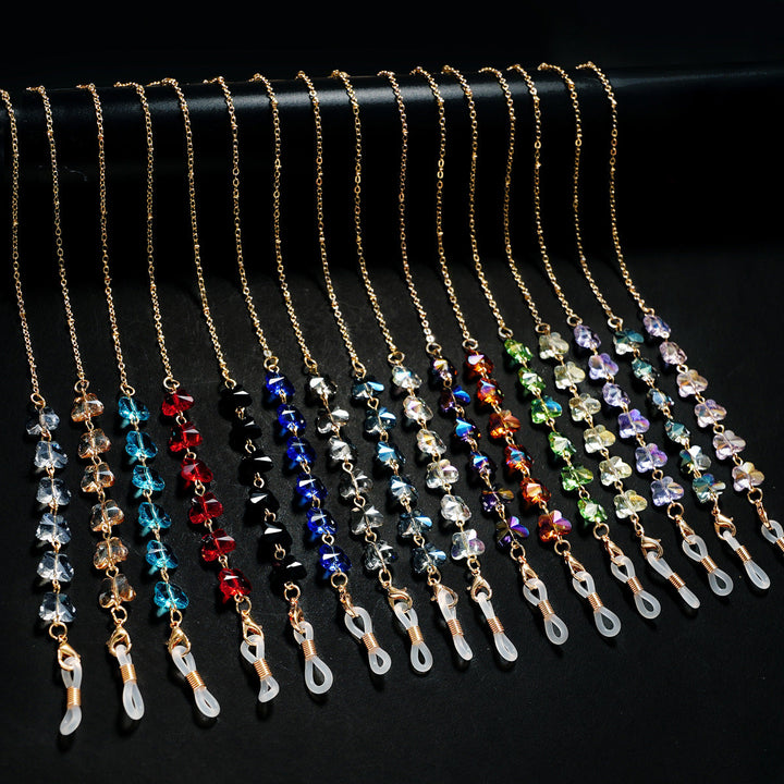 Floral-Embellished Eyewear Chain kalsten