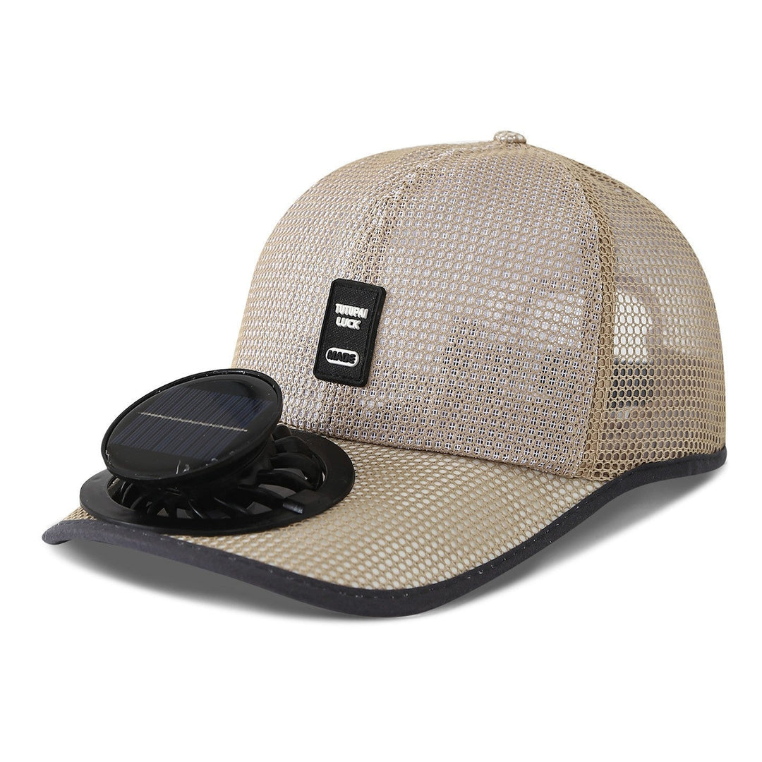 solar-powered mesh baseball cap with removable front fan Kalsten