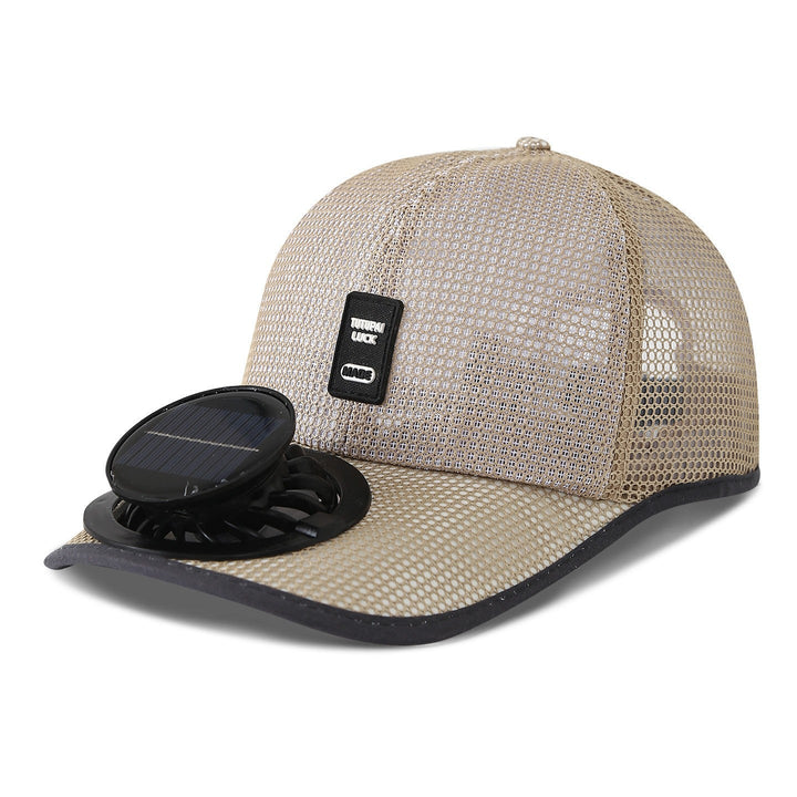 solar-powered mesh baseball cap with removable front fan Kalsten