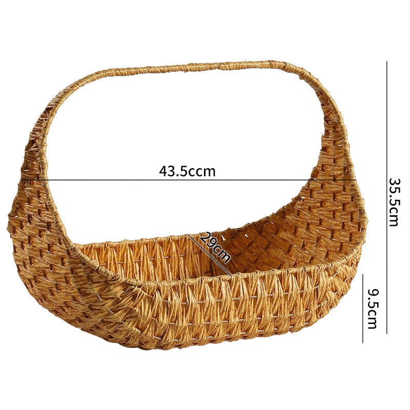 Unisex Handwoven Shopping Basket with Ergonomic Design Kalsten