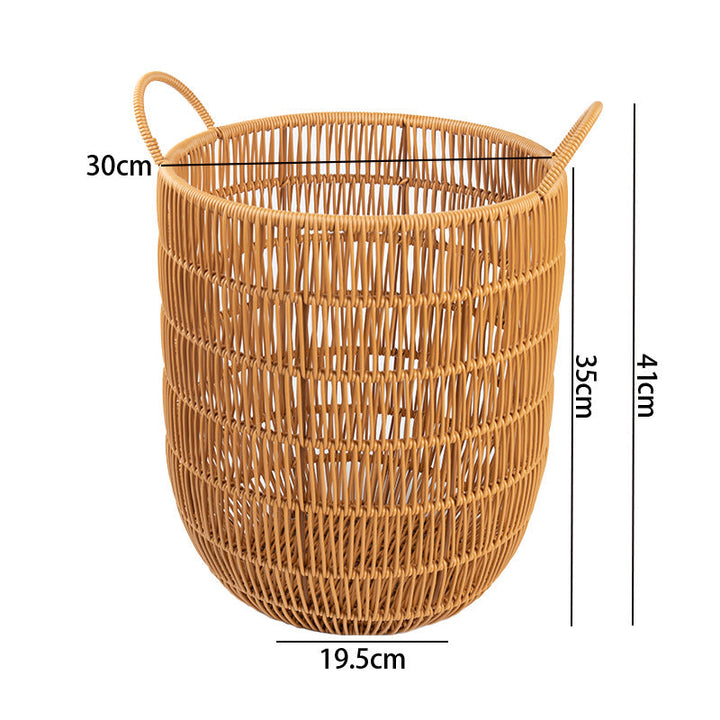 Women Braided Storage Basket with Practical Handles Kalsten