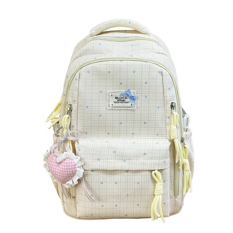 Stylish Gingham Pattern Backpack Kalsten