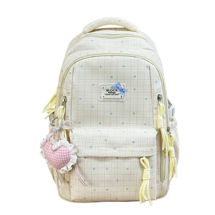 Stylish Gingham Pattern Backpack Kalsten