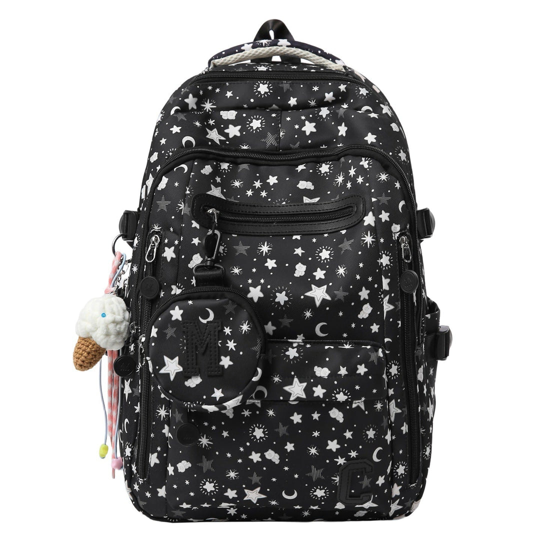 Playful Star-Printed School Backpack