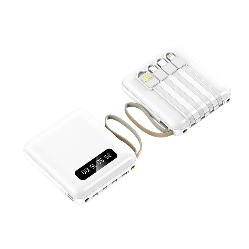 Slim Powerbank with Integrated Cables Kalsten