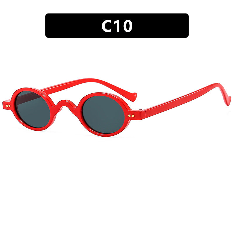 Women's round sunglasses with distinctive design and high-quality plastic frame Kalsten