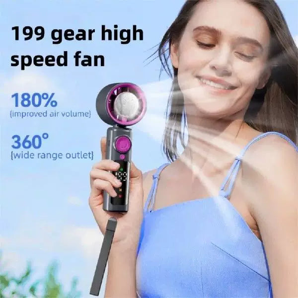 Unisex one size compact wireless turbine air circulator with digital LED display precise speed selection Kalsten