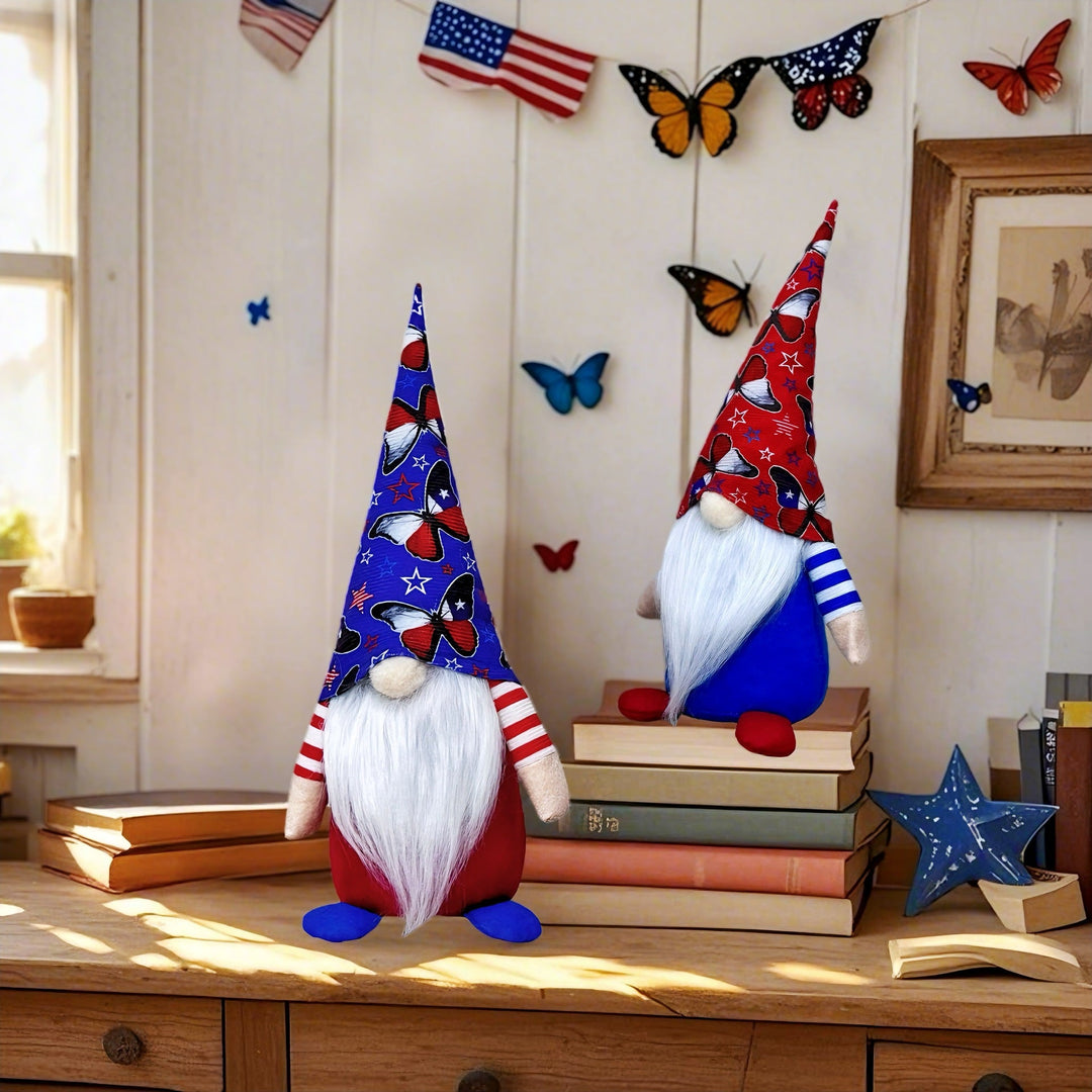 Unisex nan large decorative gnome figure made of fabric with long pointed hat and artificial beard Kalsten