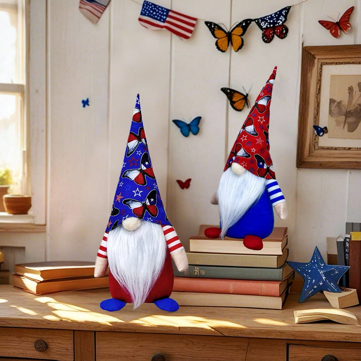 Unisex nan large decorative gnome figure made of fabric with long pointed hat and artificial beard Kalsten