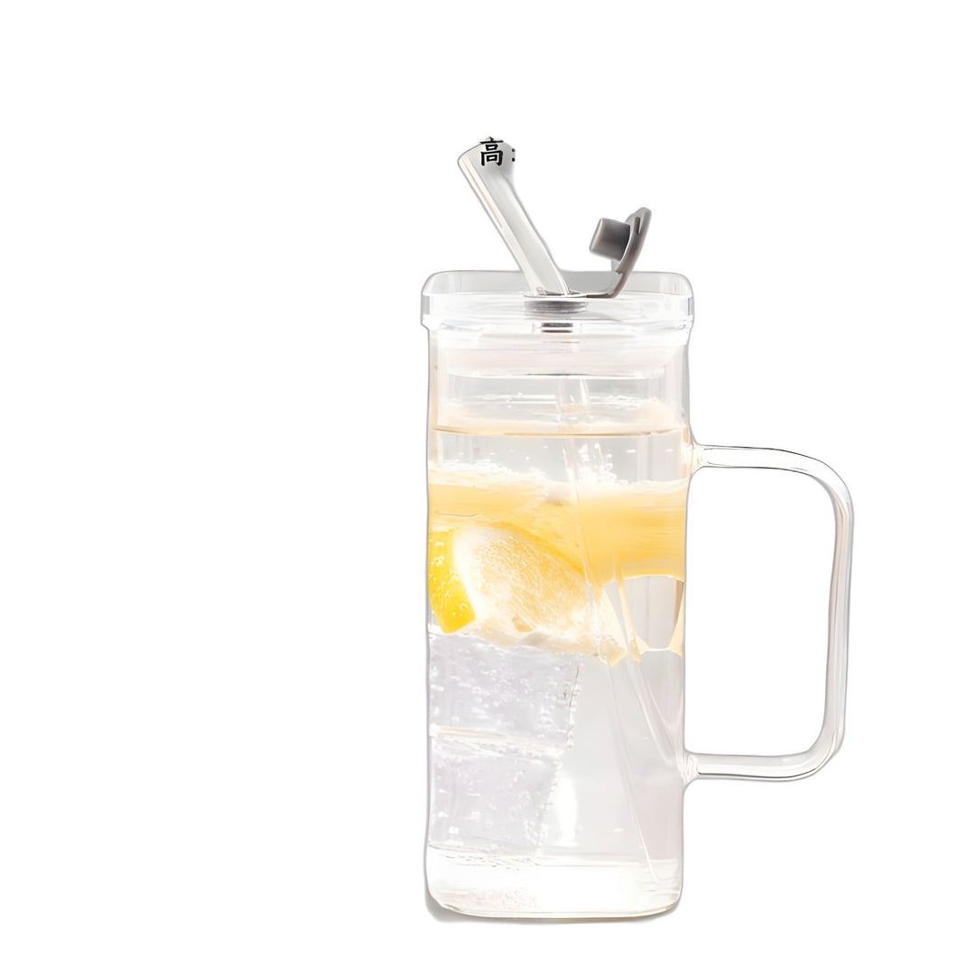 Women's drinking container with innovative lid system and integrated straw Kalsten
