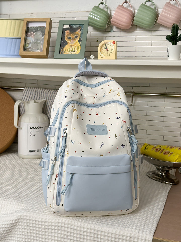 Versatile Patterned School Backpack