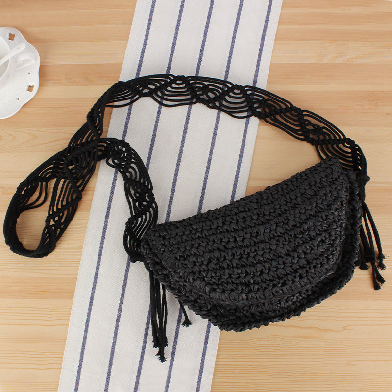 Braided Shoulder Bag in Creative Macrame Design Kalsten