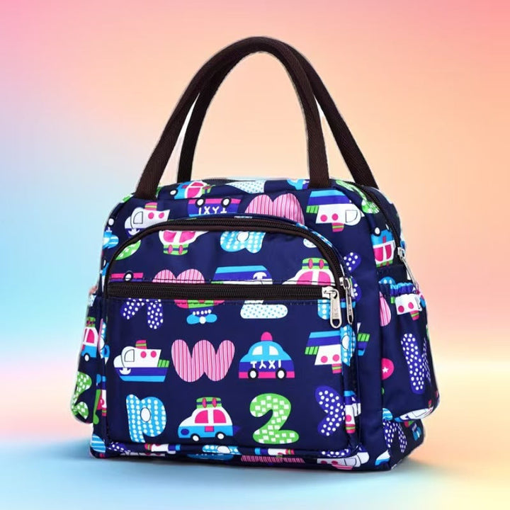 Cat Print Multi-Pocket Tote Bag Kalsten