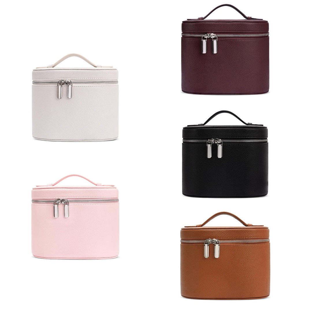 Cosmetic storage bag with elegant design and sturdy carrying handle Kalsten