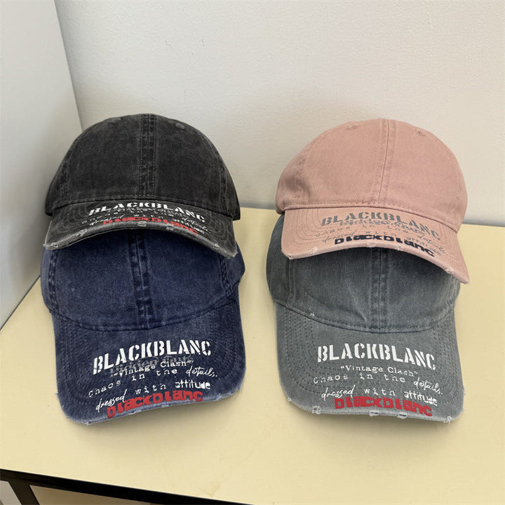 Men's Distressed Graphic Denim Cap Kalsten