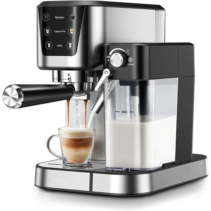 High-performance espresso machine with integrated milk frother and precise brewing temperature control Kalsten