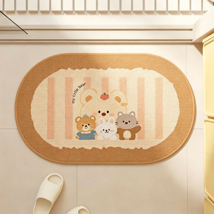 Cute Cat-Themed Bath Mat Kalsten