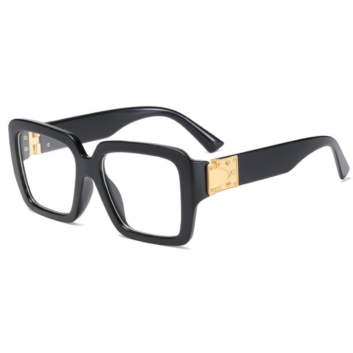 Women's oversized fashionable sunglasses with luxurious metal accents Kalsten