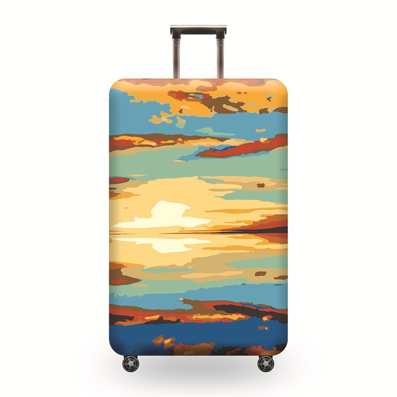 Unisex hard shell trolley with eye-catching marble print, telescopic handle and impact-resistant construction Kalsten