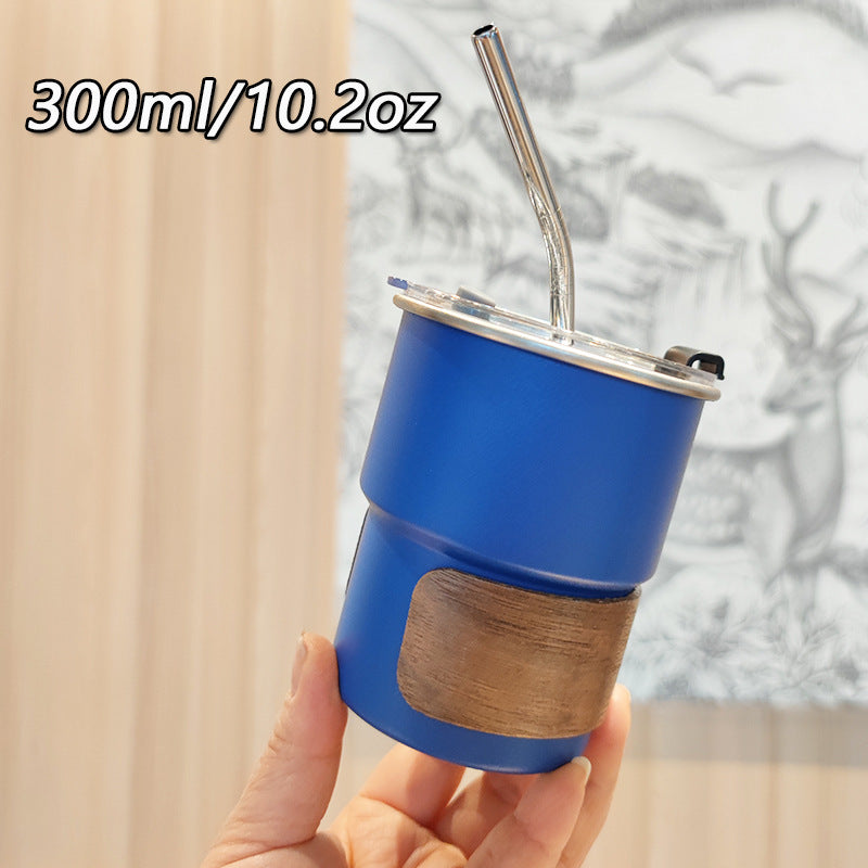 Ladies stylish stainless steel drinking cups with wood application Kalsten