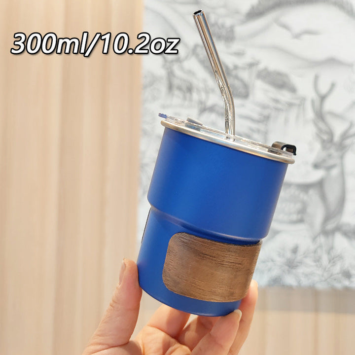 Ladies stylish stainless steel drinking cups with wood application Kalsten