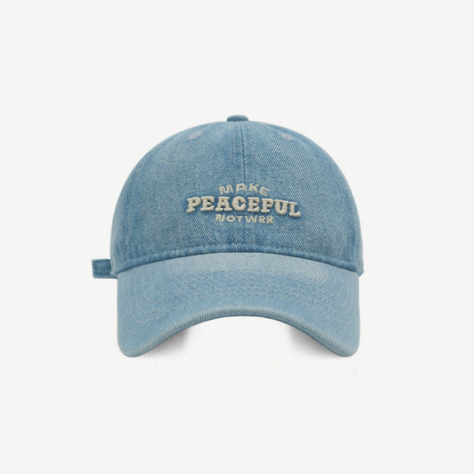 Women's Distressed Denim Embroidered Cap Kalsten